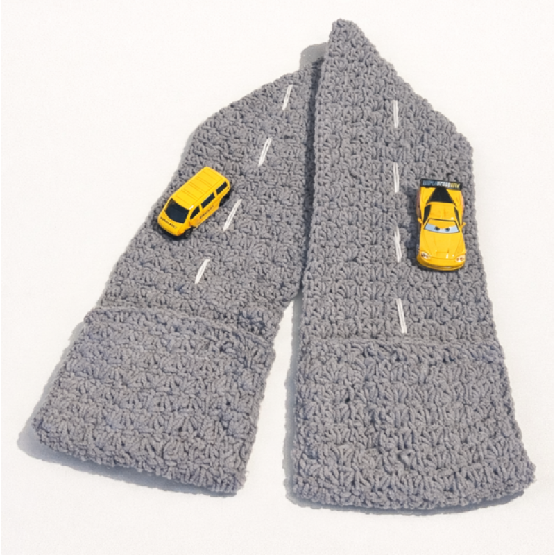 Autoweg sjaal haakpatroon