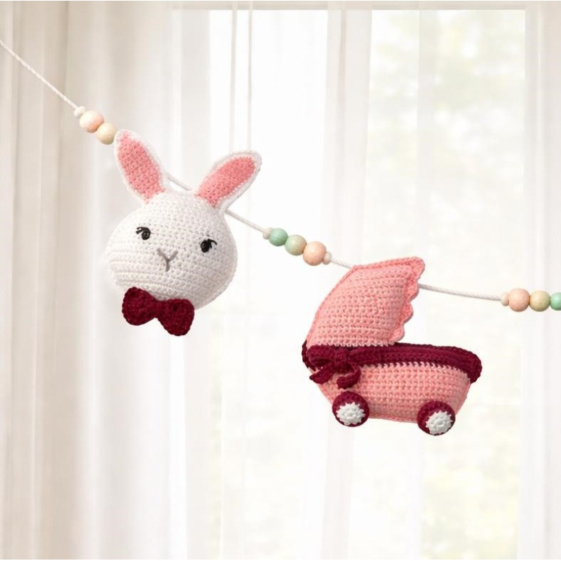 Combi : konijntje + wiegje haakpatroon