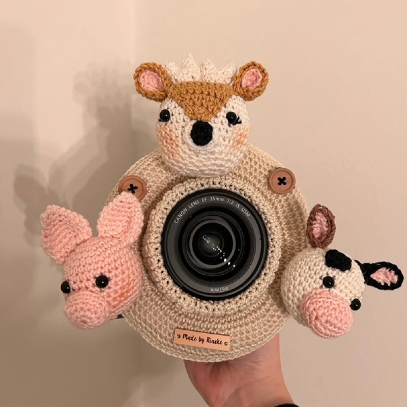 Lensbuddy met koe, varken, hert