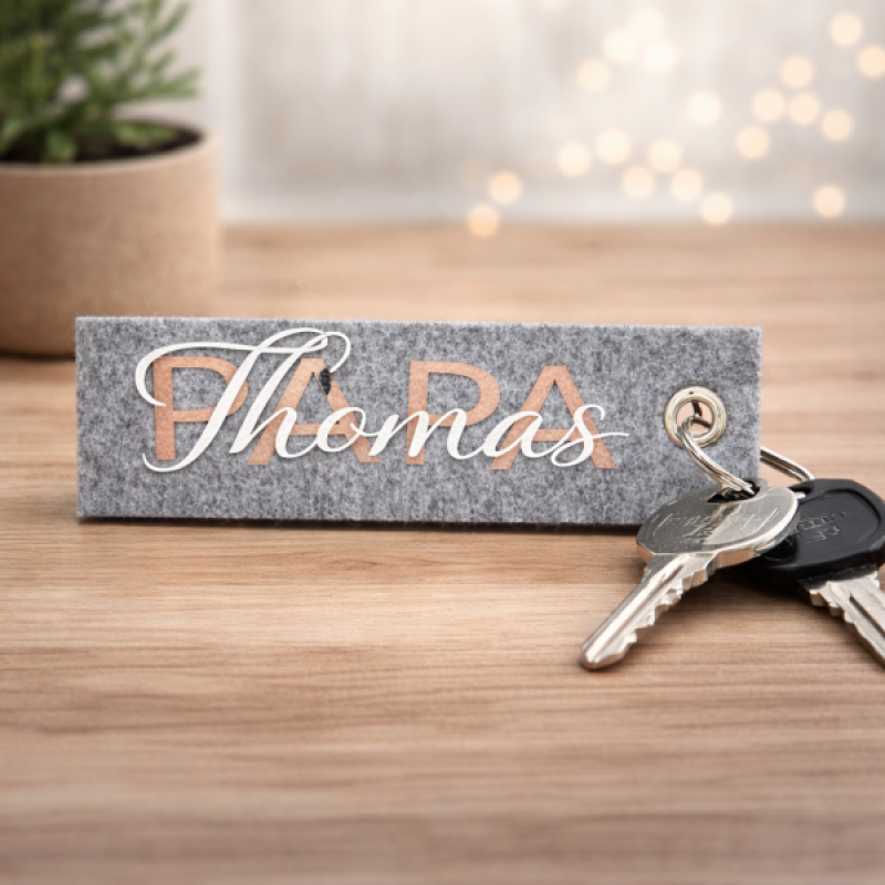 Sleutelhanger vilt met naam
