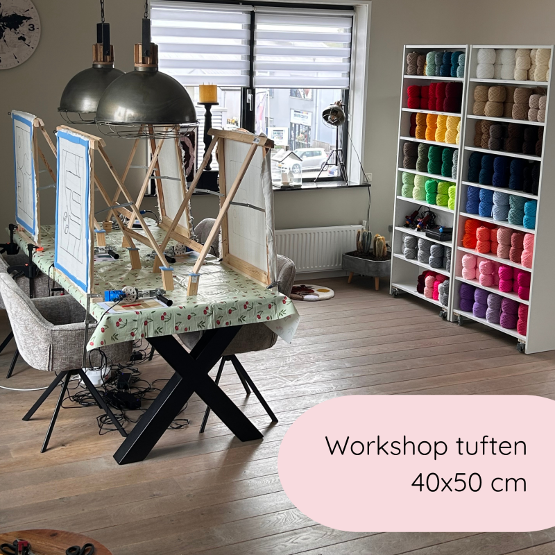 Workshop Tuften: Maak je eigen unieke wandbord of kleed 40x50 cm