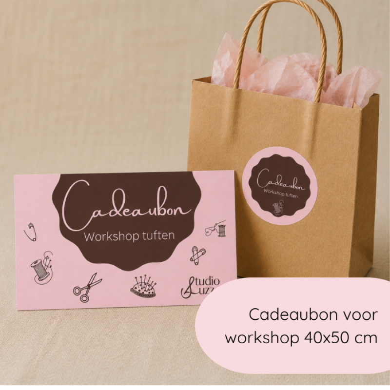Cadeaubon tuften workshop (40x50cm) - jouw creatieve ervaring